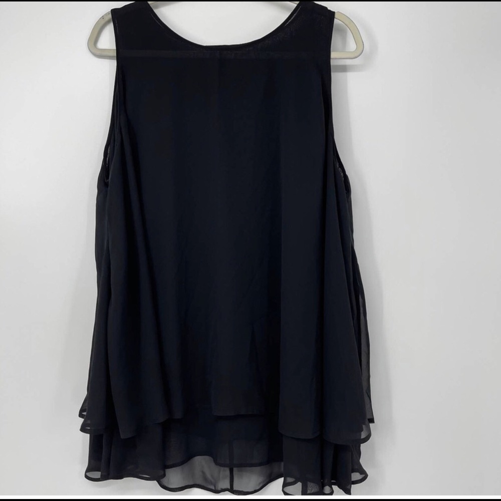 LANE BRYANT BLACK LOOSE FIT FLOWY DRESSY TOP SIZE 26